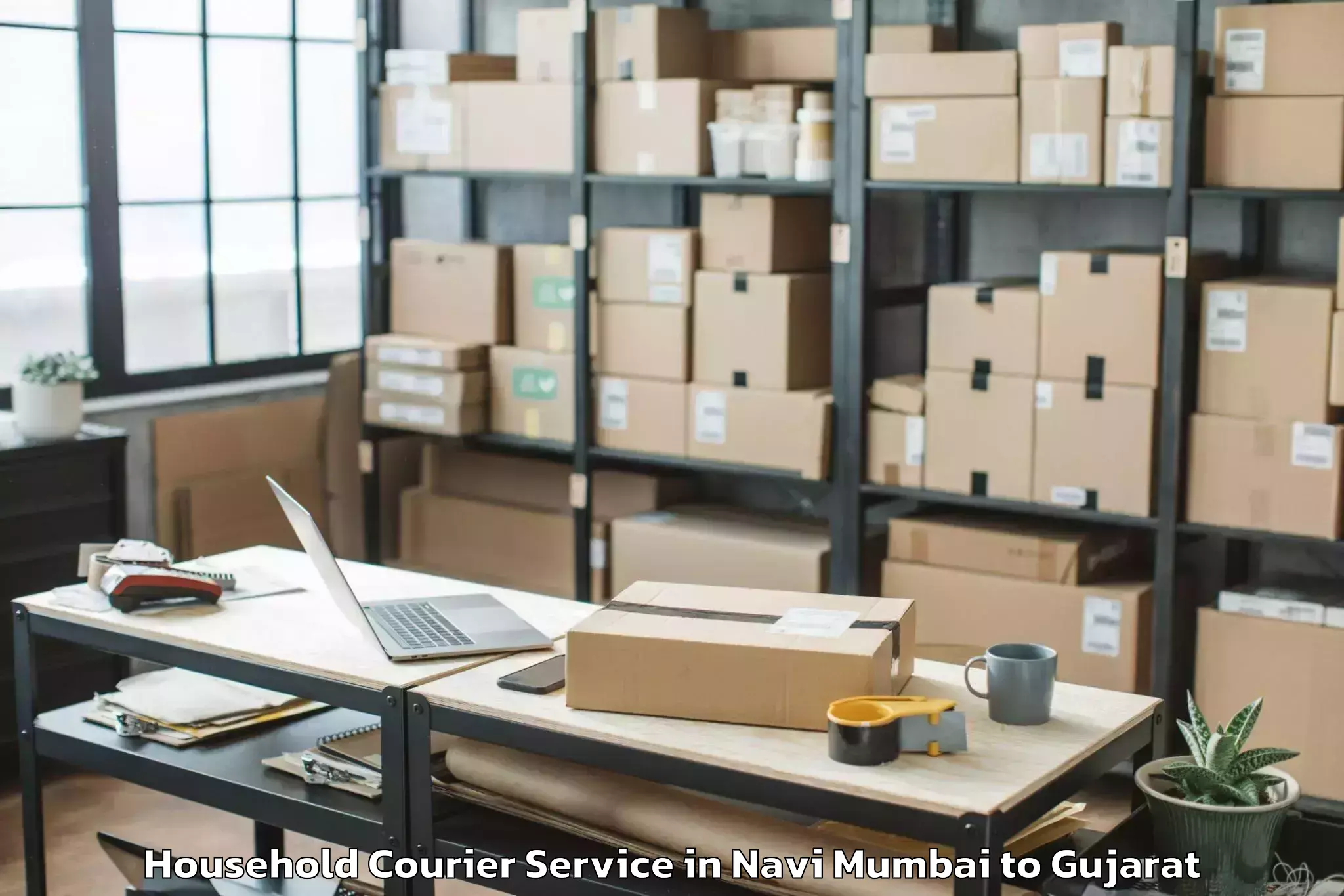 Efficient Navi Mumbai to Tharad Household Courier